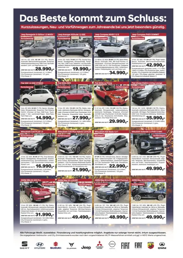 Jahresendspurt Seite 1, Bild mit Angeboten